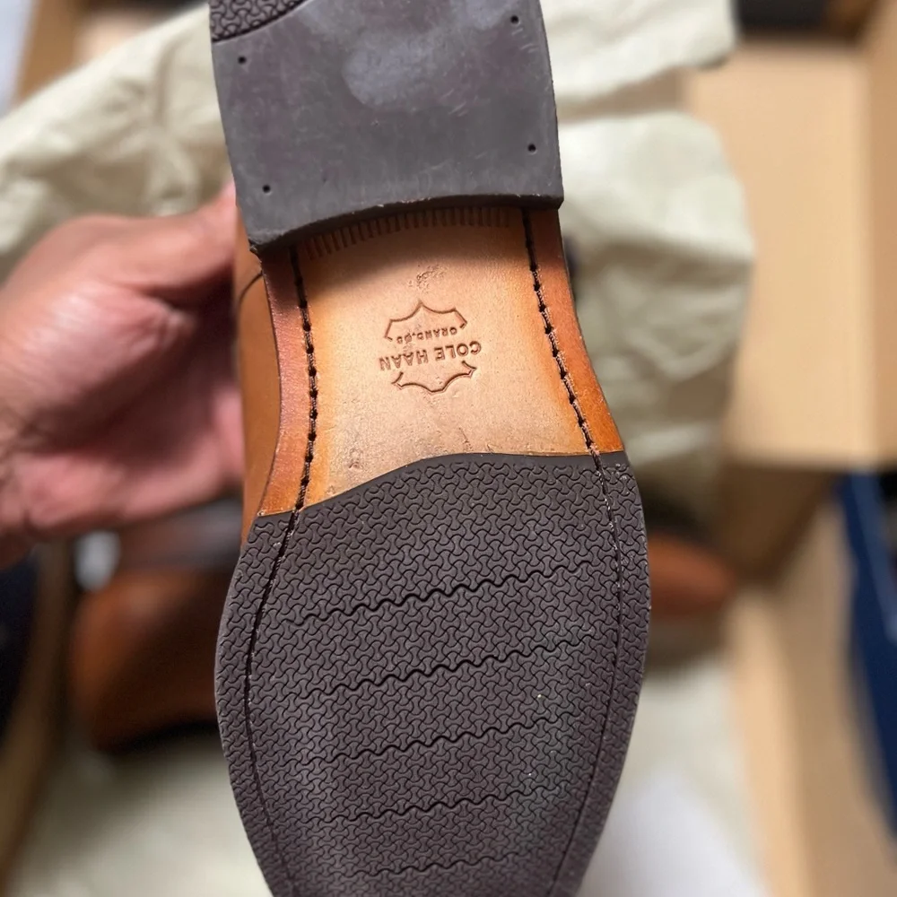 Cole Haan Brown Double Monk Strap Oxfords - Picture 4 of 6